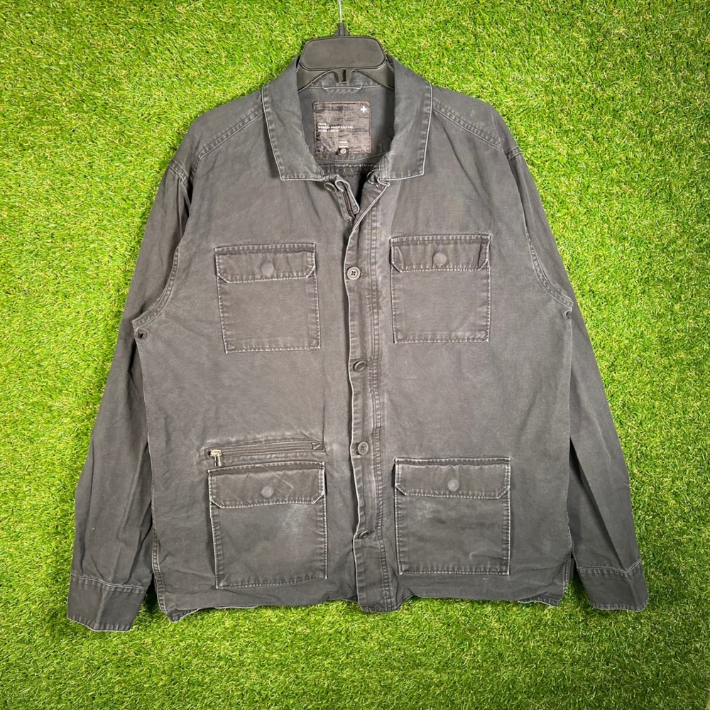 Tavik‎ Modern Beach Culture Mens XL Black Field Jacket Utility Multi Pocket